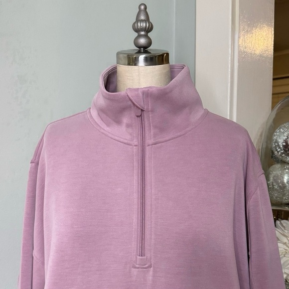 Lululemon Brushed Softstreme Half Zip Hoodie Pullover Rose Blush Size 12 NWT - Picture 5 of 16